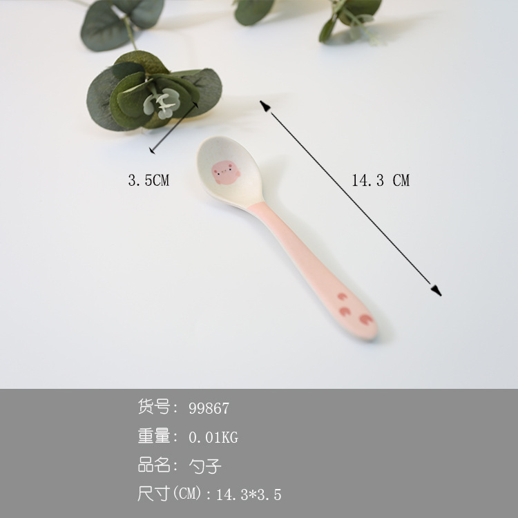 Bộ khay ăn dặm hình heo hồng ngộ nghĩnh | Khay 2 ngăn, bát, thìa, cốc