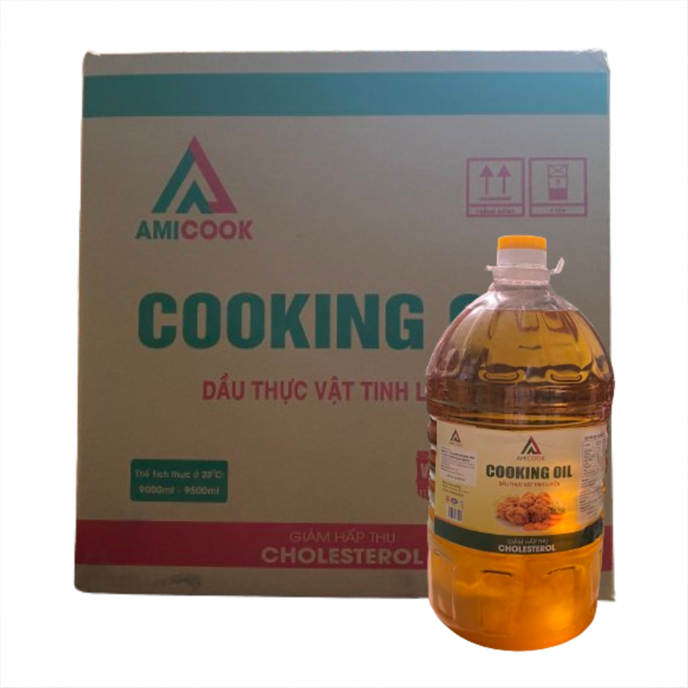 Dầu Ăn Amicook Dầu Thực Vật Tinh Luyện can 9.5l
