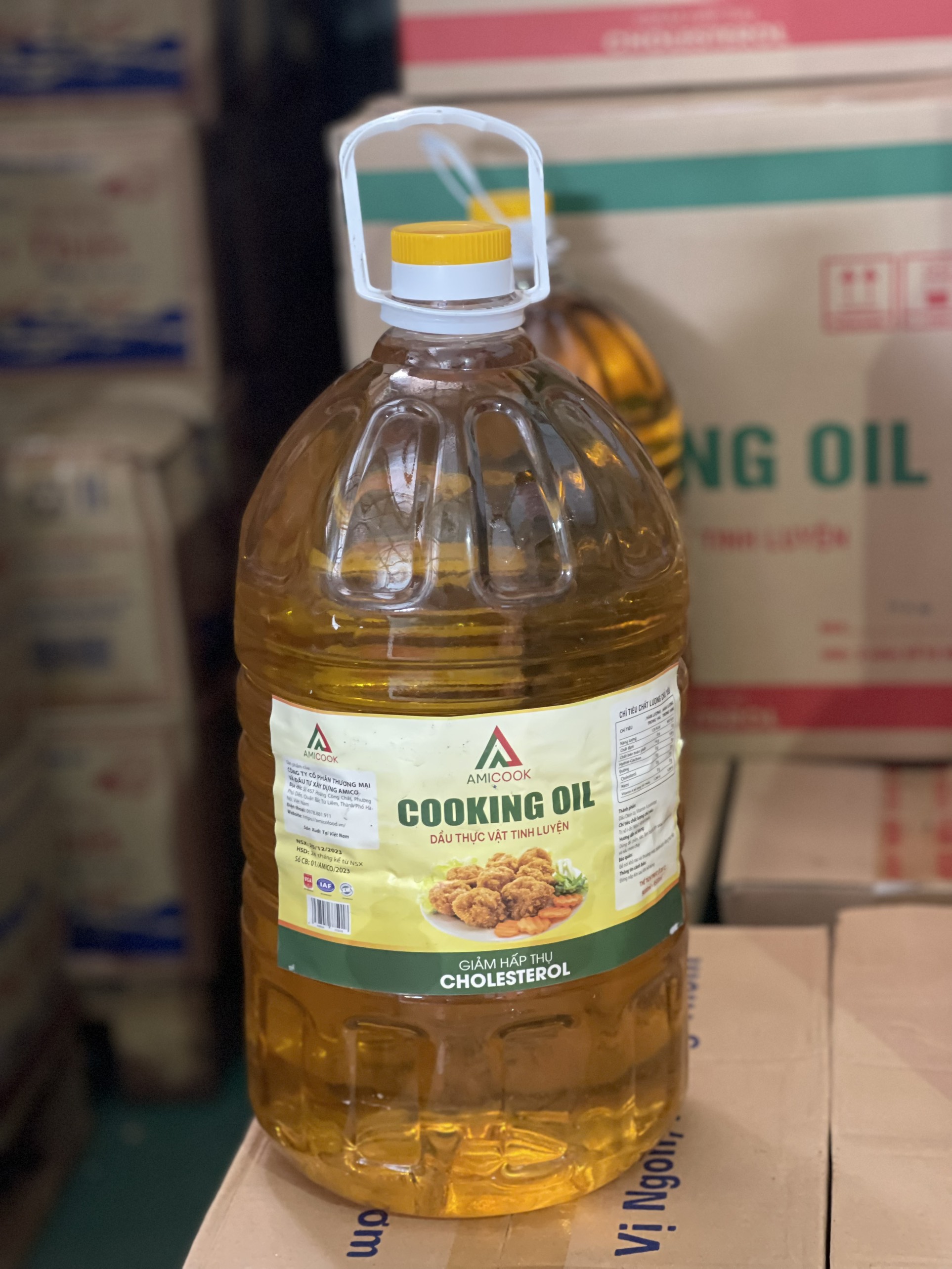 Dầu Ăn Amicook Dầu Thực Vật Tinh Luyện can 9.5l