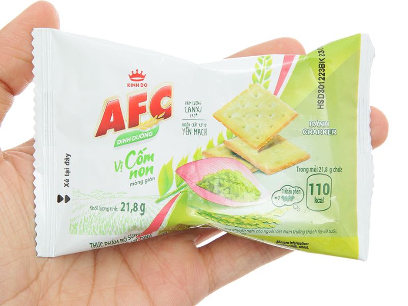 Bánh cracker AFC vị cốm non