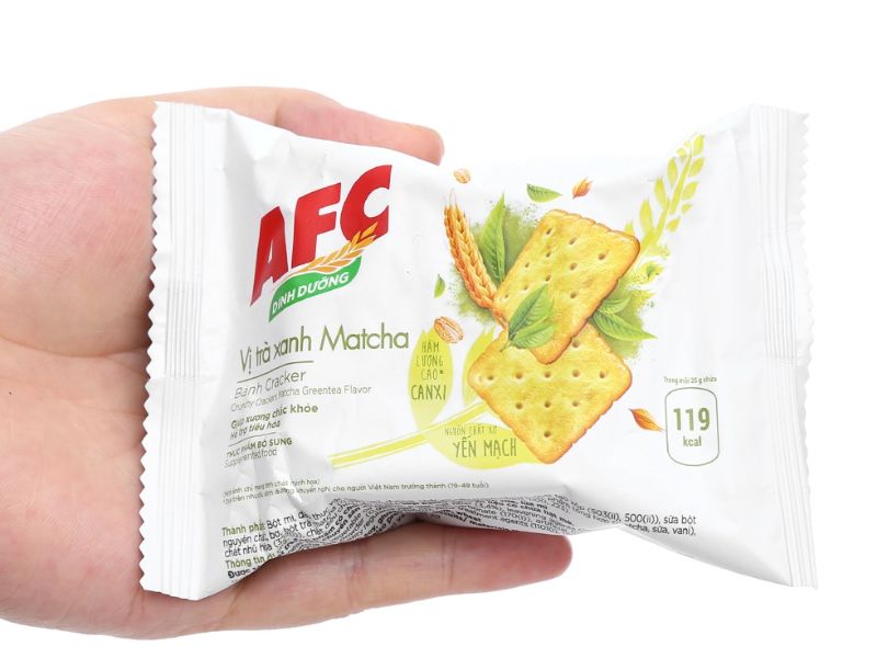 Bánh cracker AFC vị trà xanh matcha