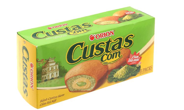 Bánh bông lan kem cốm Custas