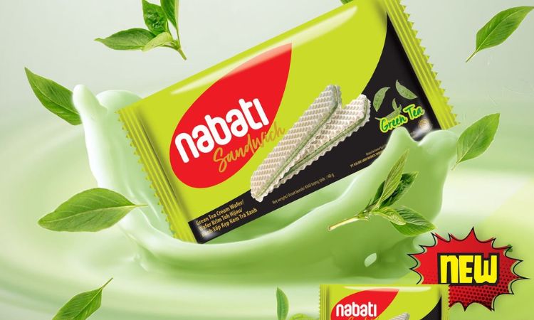 Bánh xốp nhân trà xanh Nabati