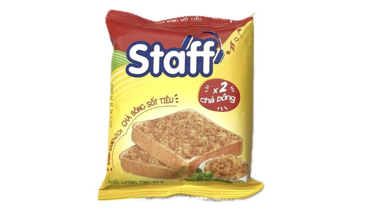 Bánh sandwich STAFF chà bông sốt tiêu đen