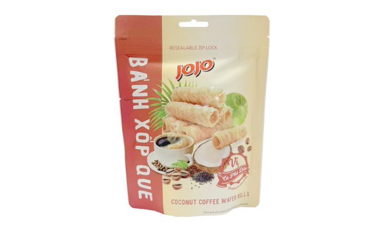 Bánh xốp que vị cà phê dừa Jojo gói 70g