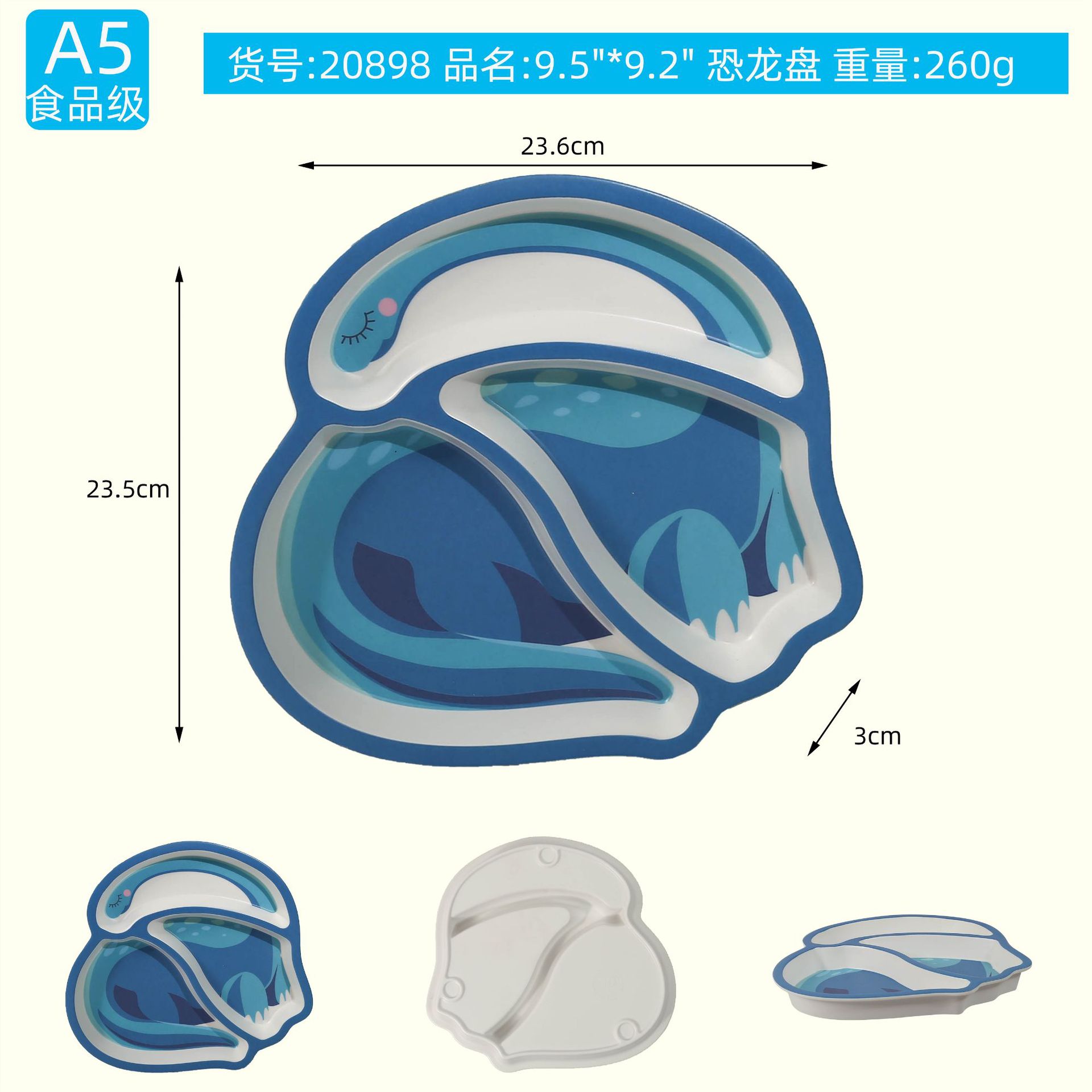 Bộ đồ khay Khủng long ngộ nghĩnh