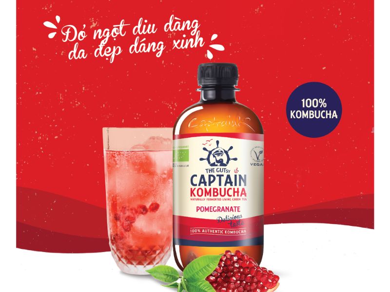 Trà dưỡng sinh hữu cơ Captain Kombucha