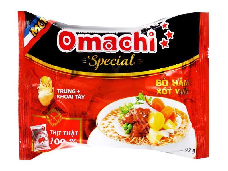 Mì khoai tây Omachi Special bò hầm sốt vang