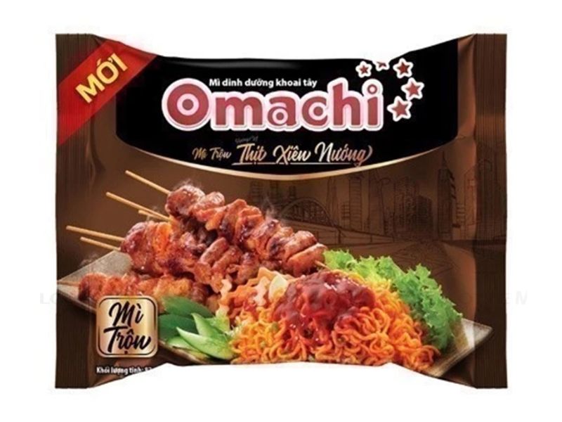 Mì trộn thịt xiên nướng Omachi 