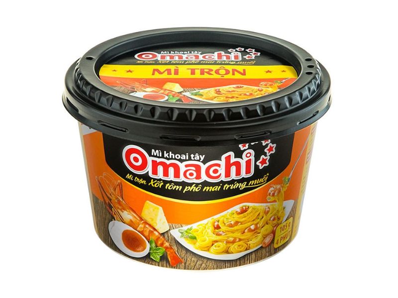 Mì trộn Omachi xốt tôm phô mai trứng muối