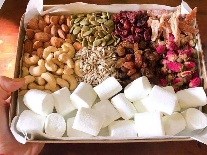 Nguyên liệu làm kẹo nougat