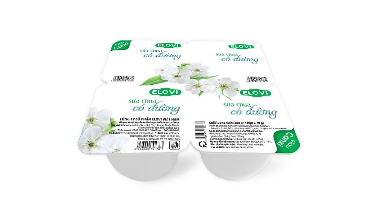 Sữa Chua Elovi Có Đường
