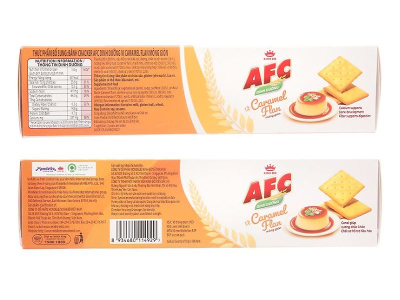 Thành phần dinh dưỡng của bánh AFC