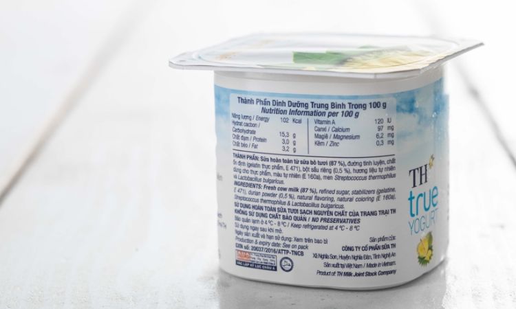 Thành phần của sữa chua