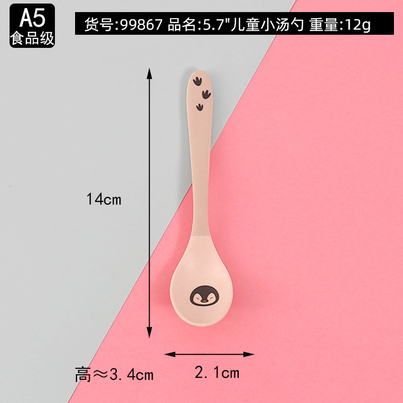 Thìa ăn dặm sợi tre hình cánh cụt vui vẻ