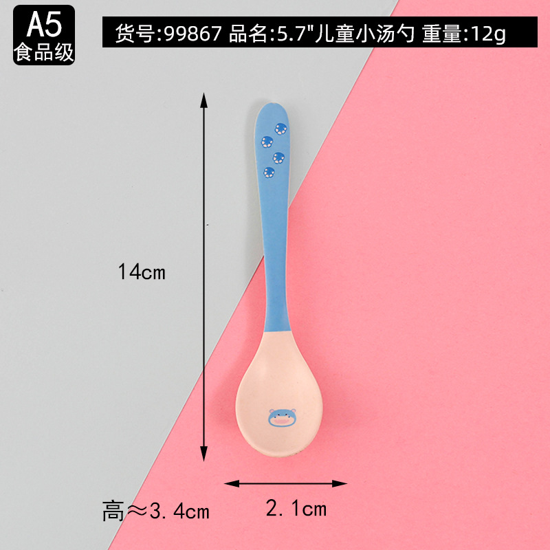 Thìa ăn dặm sợi tre hình gấu xanh